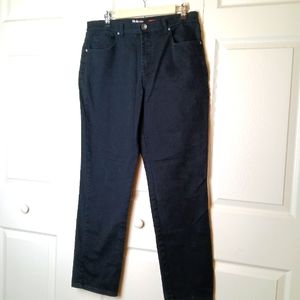 Style & Co Black Jeans Size 14 Natural Fit Denim Straight High Waist